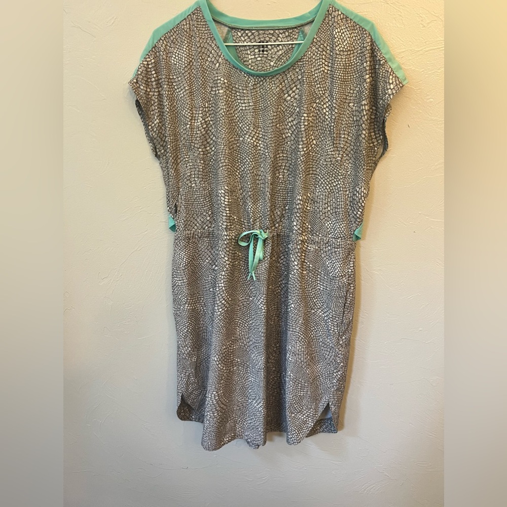Title Nine Cinch Large Dress Drawstring Waist Vented  Nimblene UPF Golf Gray